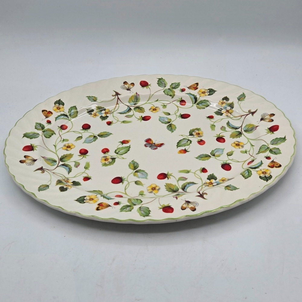 Old Foley Strawberry Oval Serving Platter VINTAGE made in England